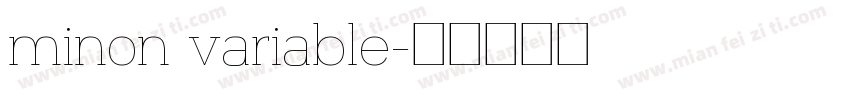 minon variable字体转换